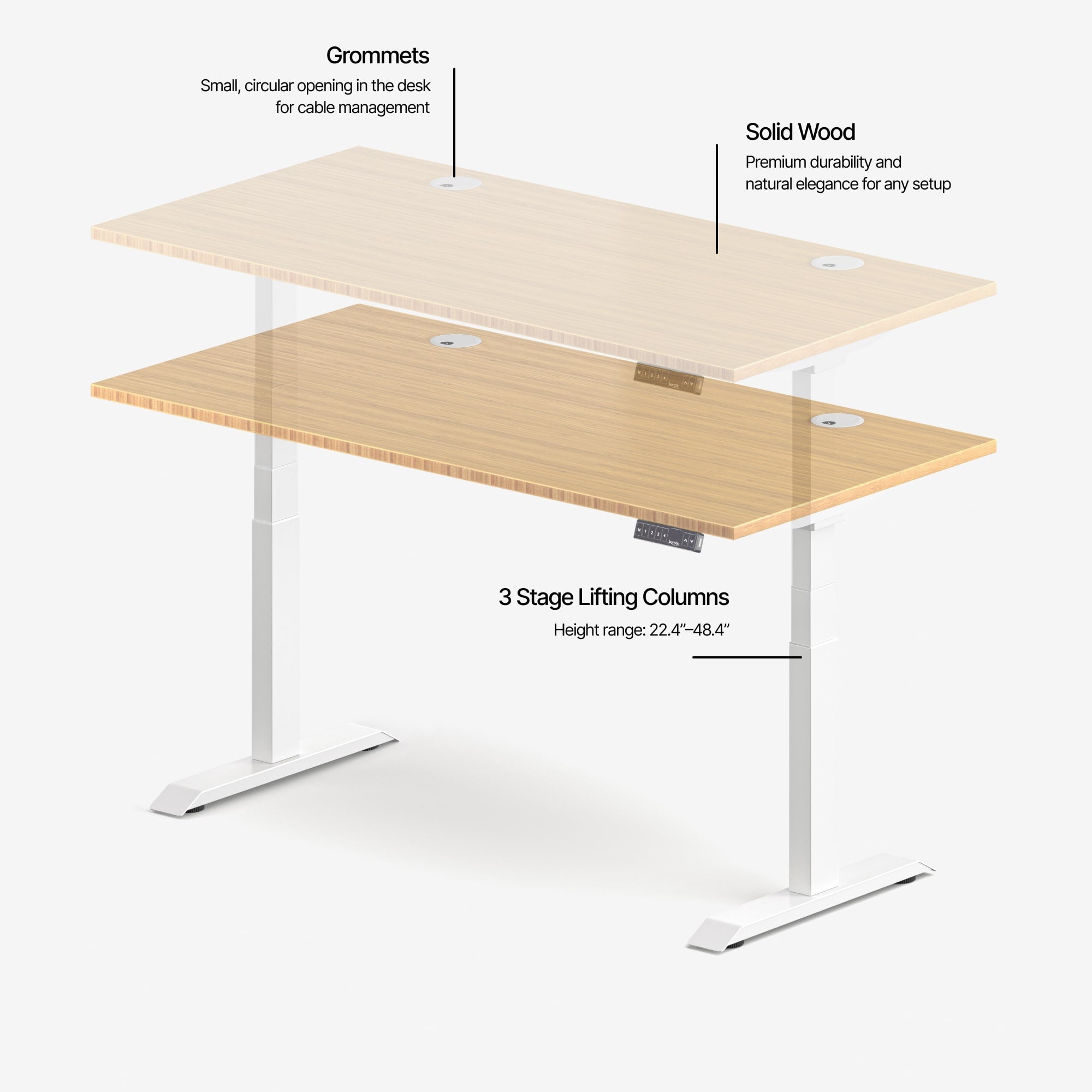 Aspire Solid Wood Standing Desk