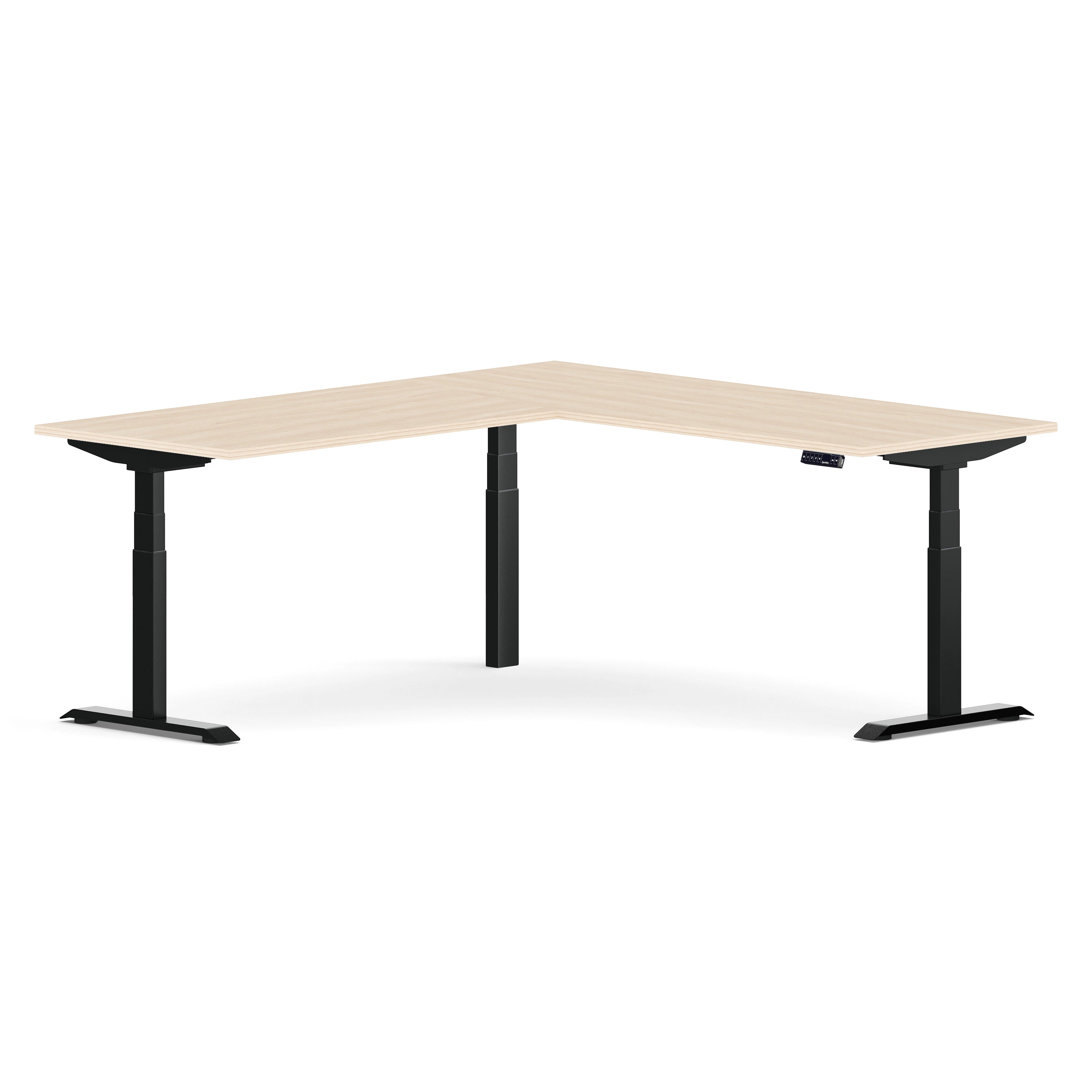 L-Shaped Aspire Wood Laminate Standing Desk