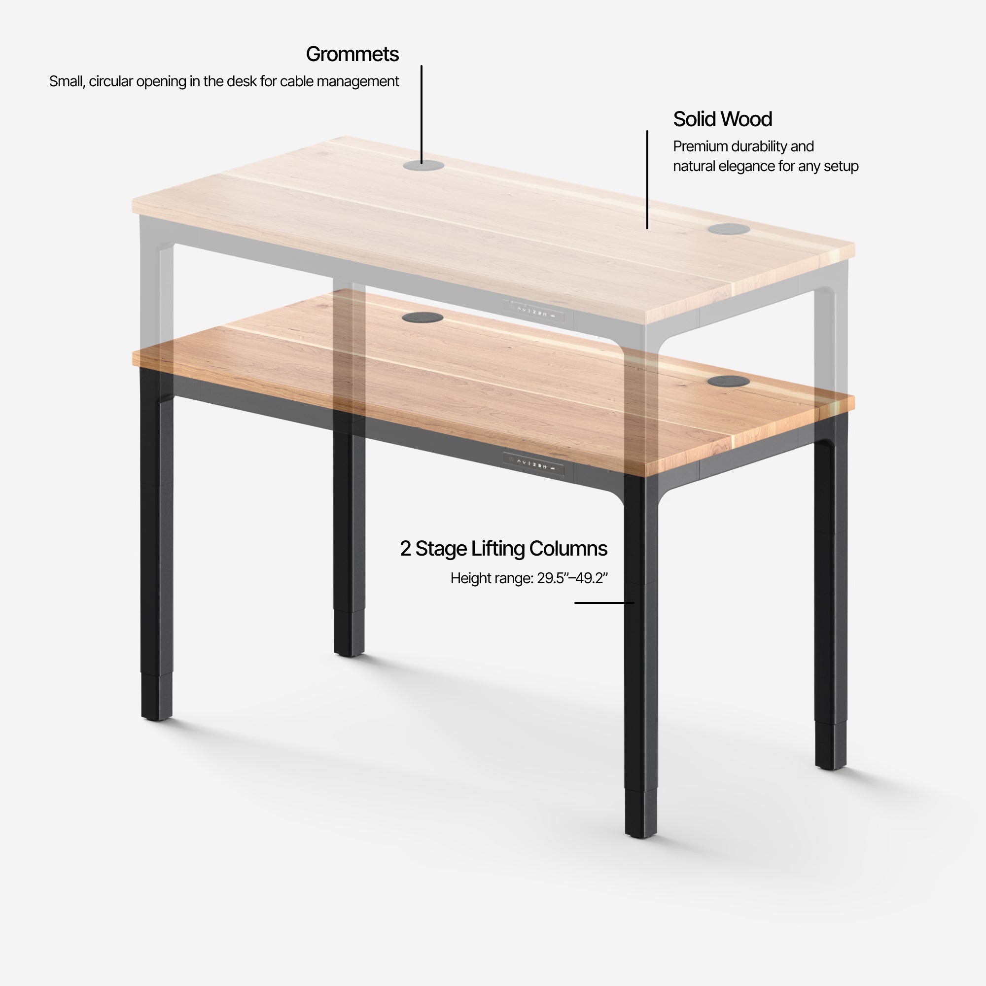Leva Solid Wood Standing Desk