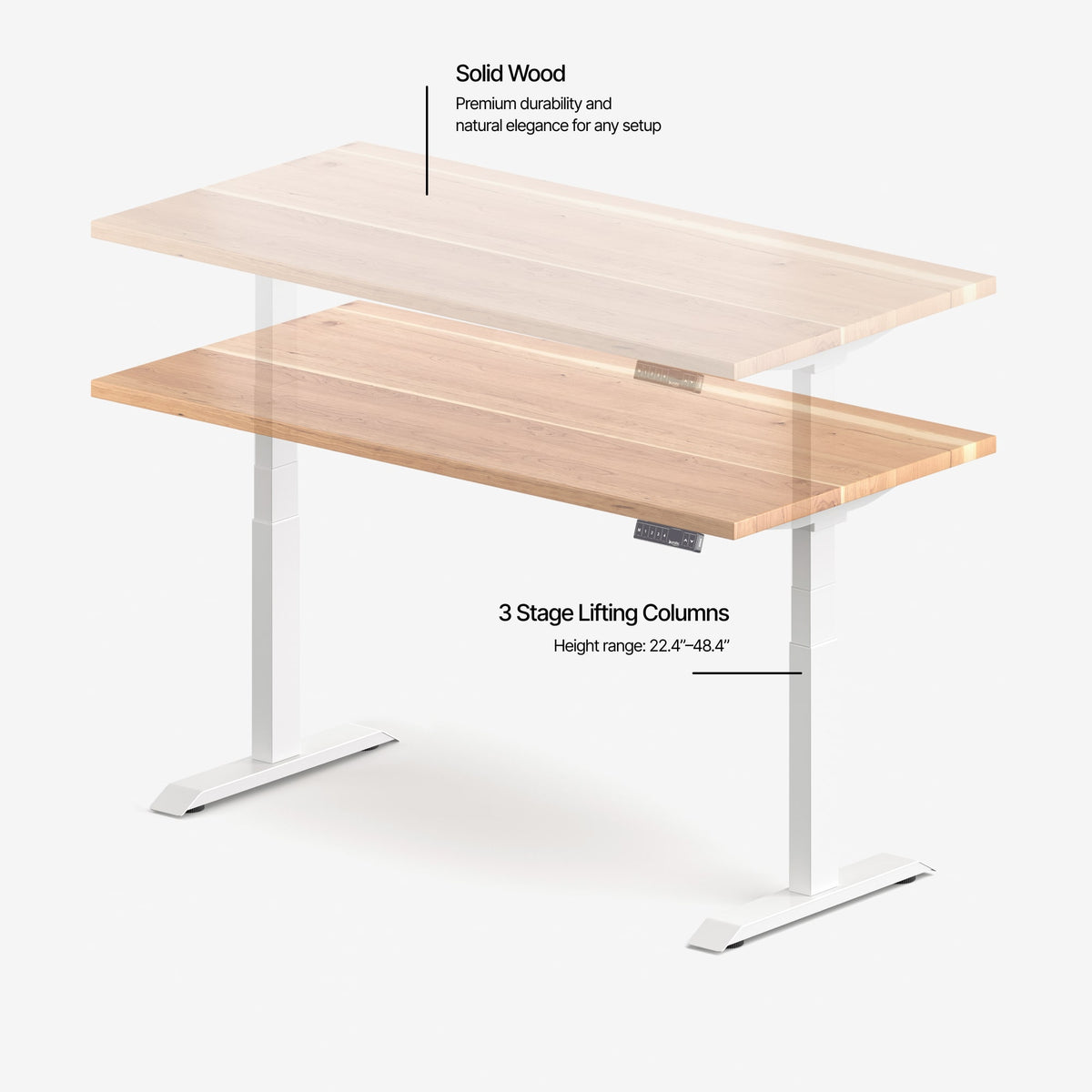 Bureau Ajustable Aspire en Bois Massif