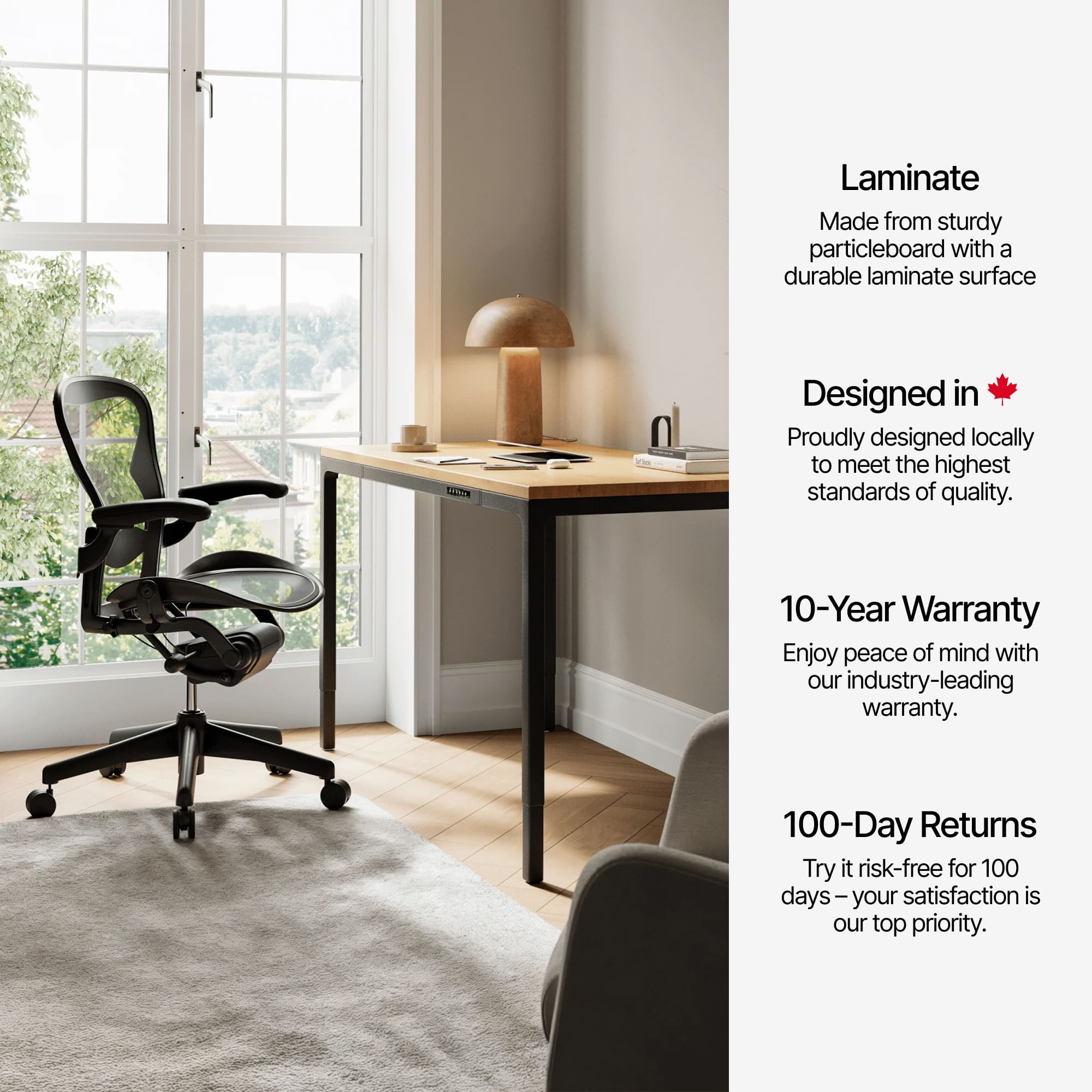 Bureau Ajustable Leva en Laminé