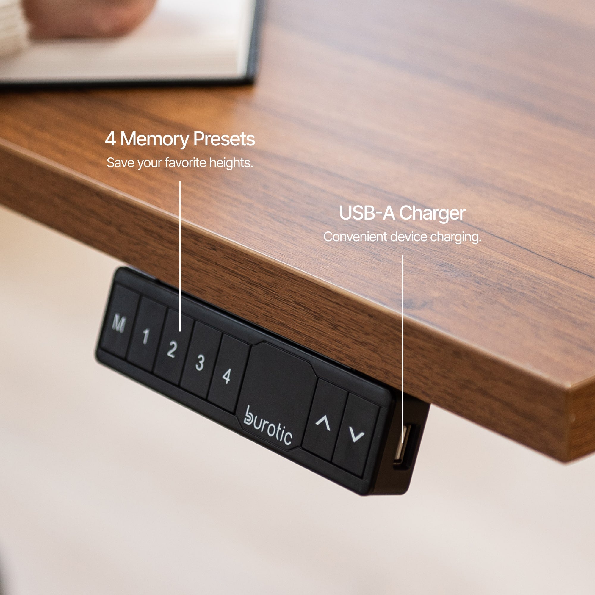 Bureau Ajustable Aspire en Laminé de Bois