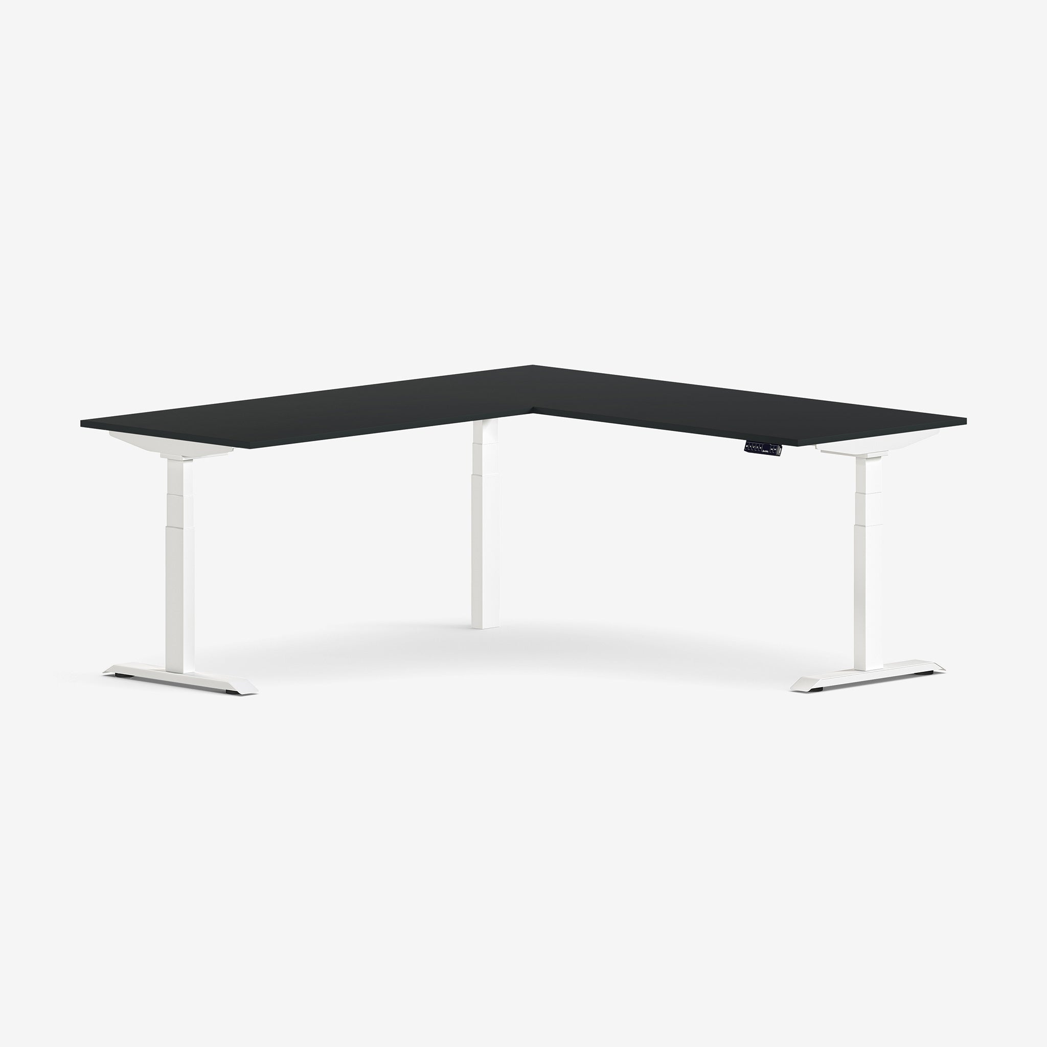 L-Shaped Aspire Wood Laminate Standing Desk