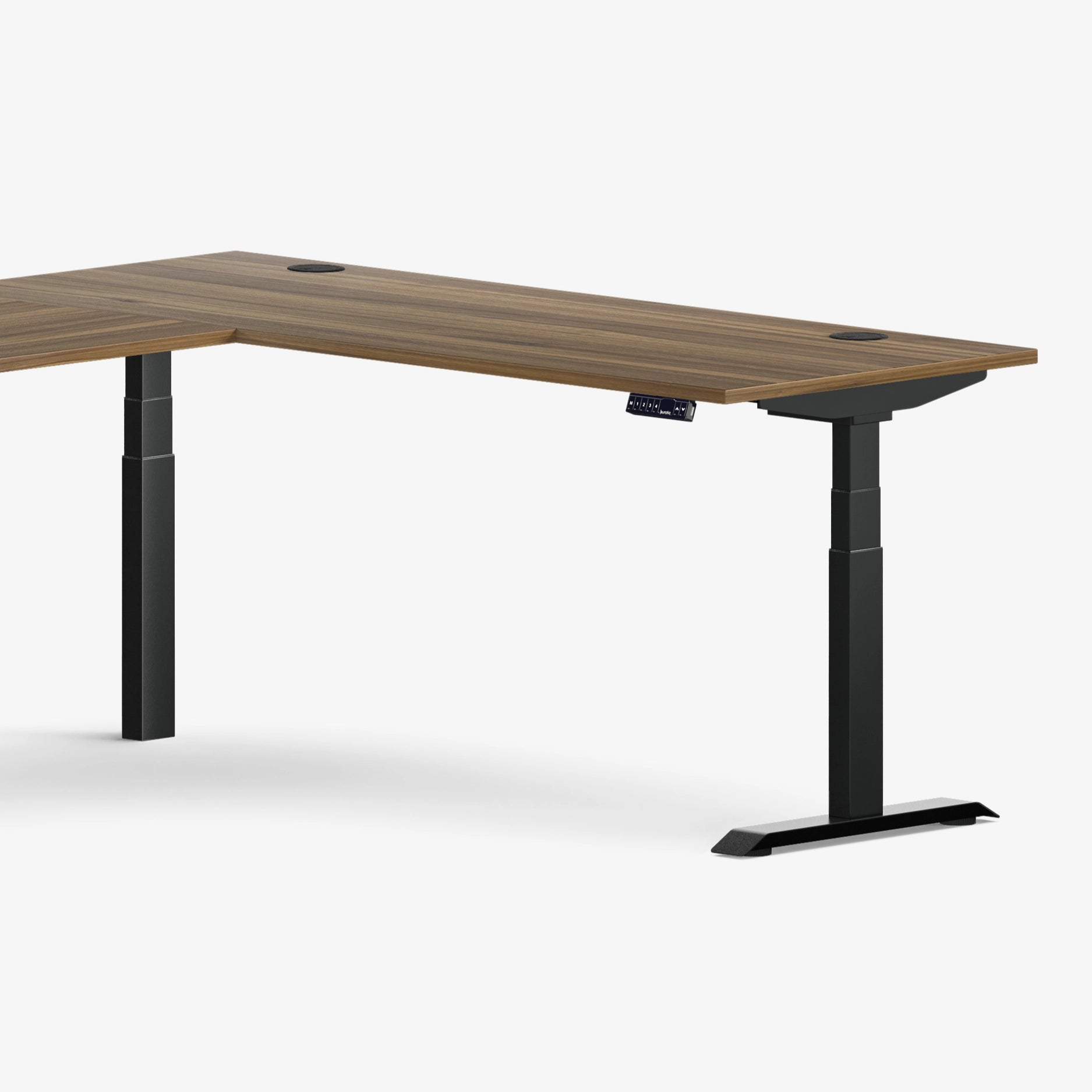 L-Shaped Aspire Wood Laminate Standing Desk