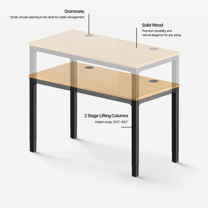 Leva Solid Wood Standing Desk