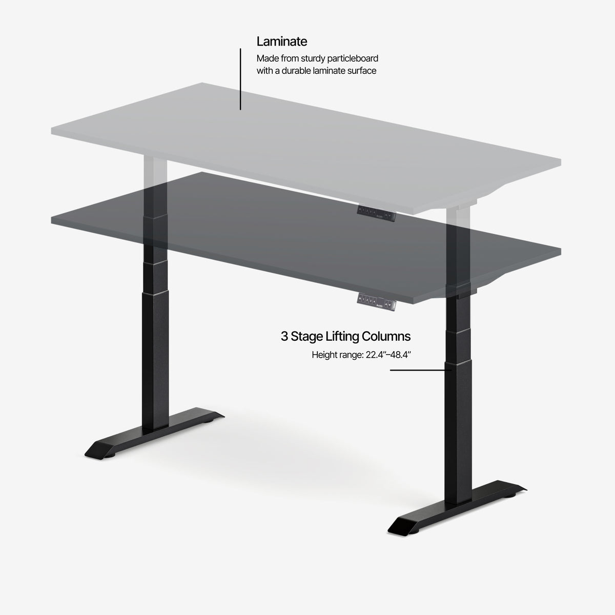 Bureau Ajustable Aspire en Laminé