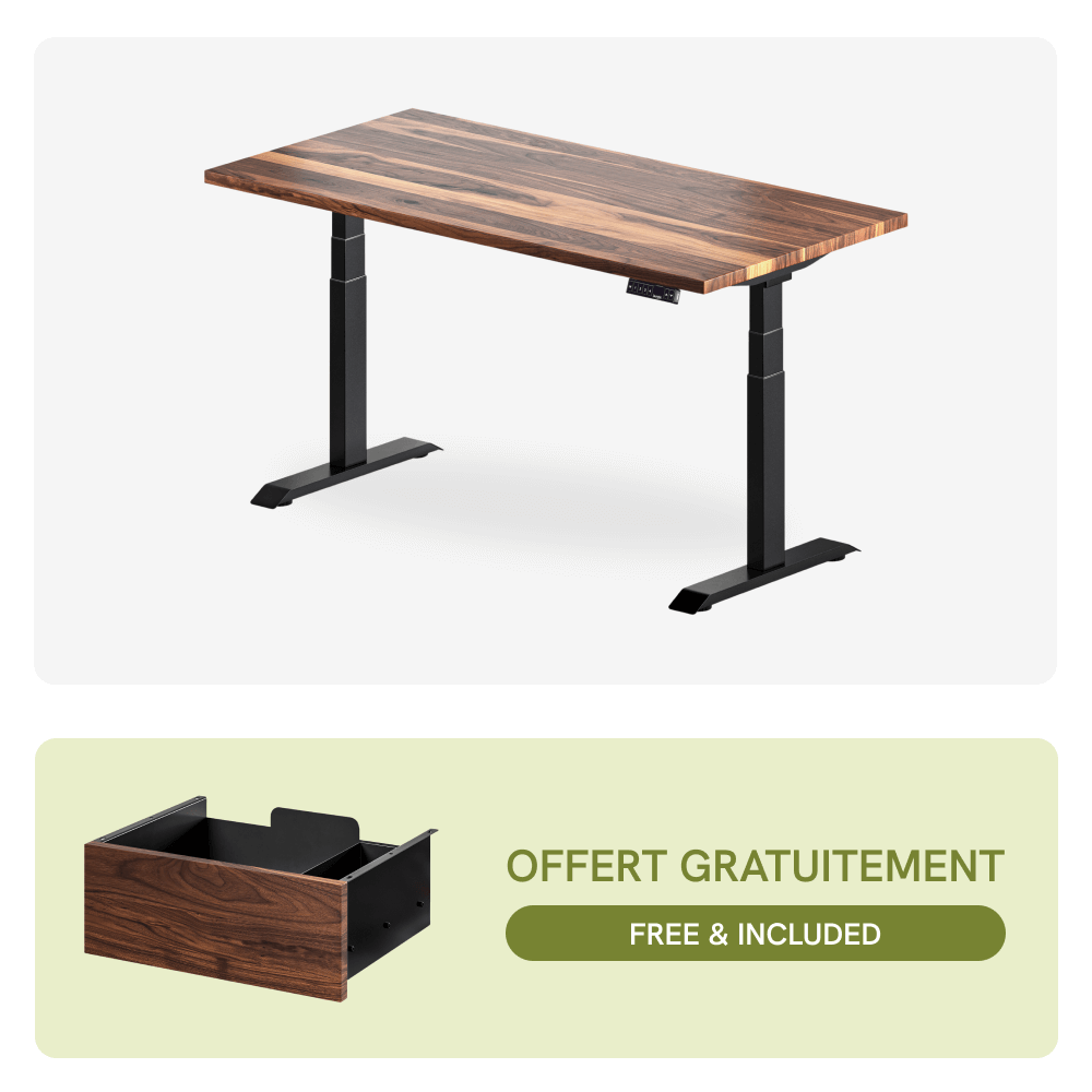 Aspire Solid Wood Standing Desk + FREE Desk Drawer