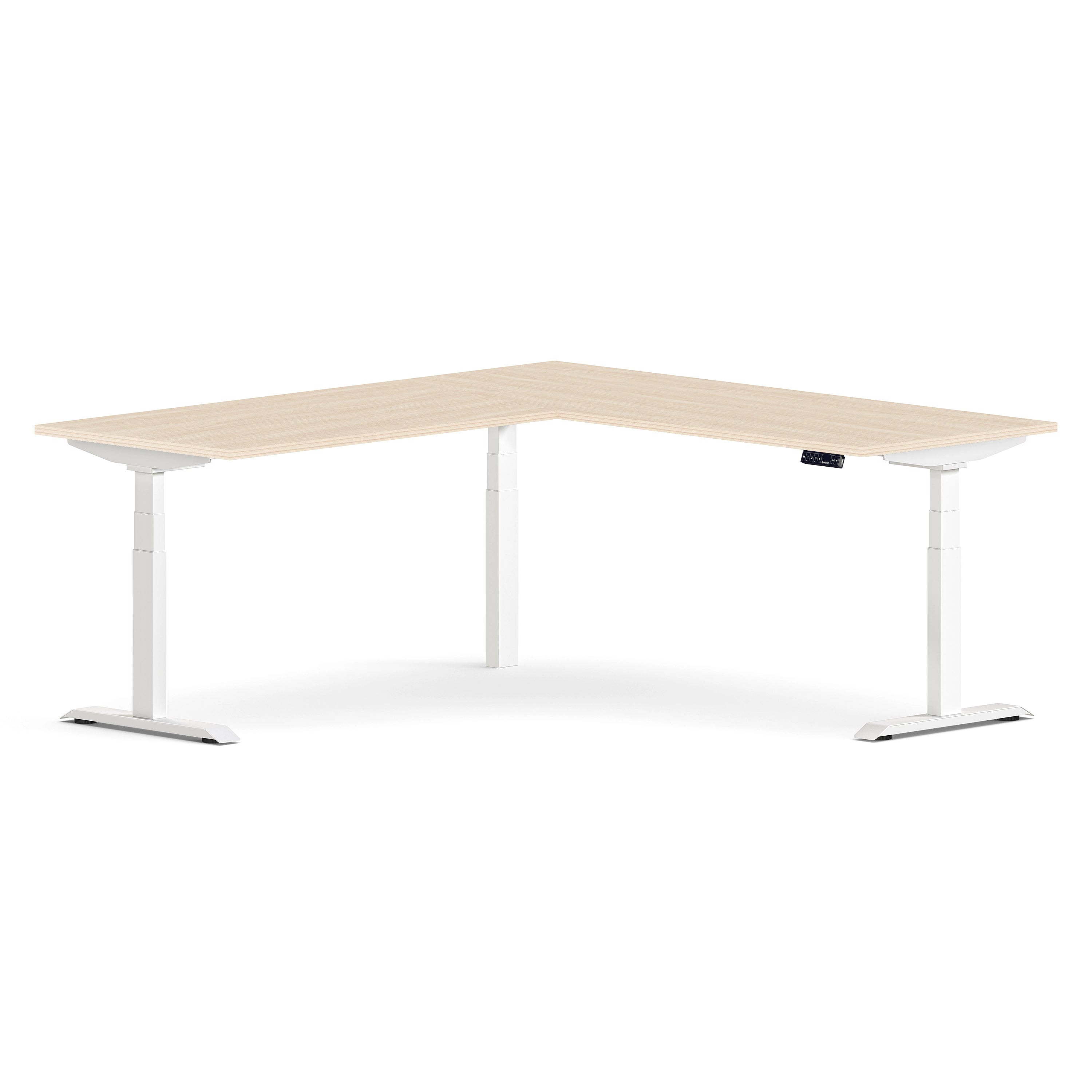 L-Shaped Aspire Wood Laminate Standing Desk