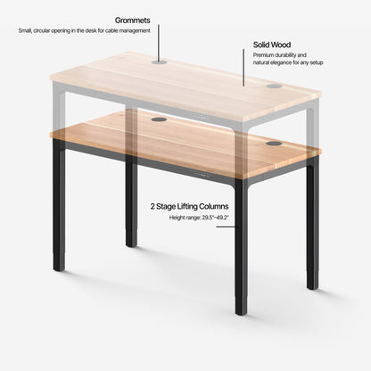 Leva Solid Wood Standing Desk