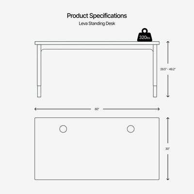 Leva Laminate Standing Desk