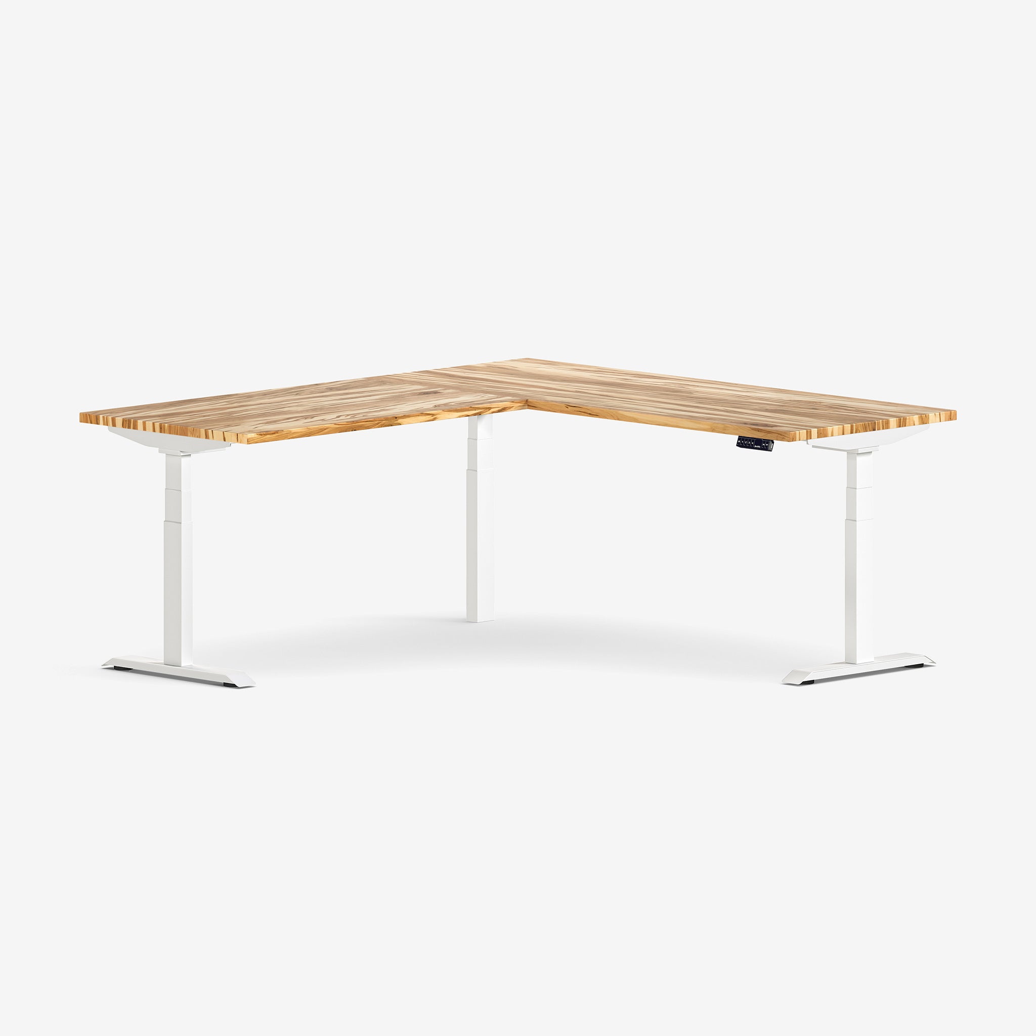 L-Shaped Aspire Solid Wood Standing Desk