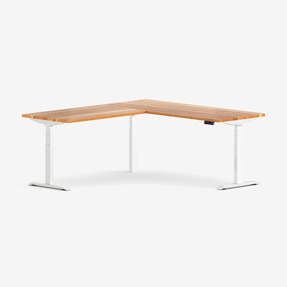 L-Shaped Aspire Solid Wood Standing Desk