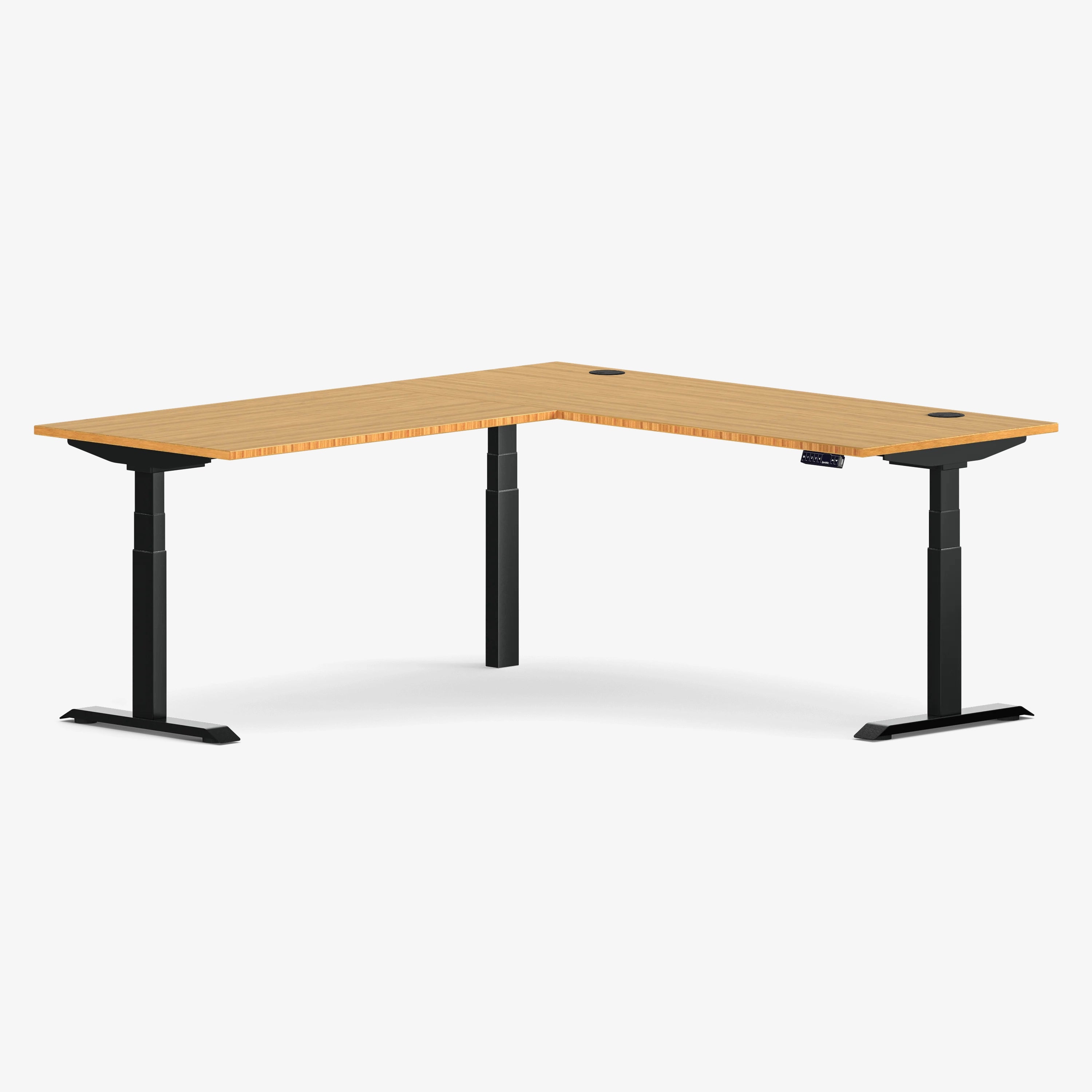 L-Shaped Aspire Solid Wood Standing Desk