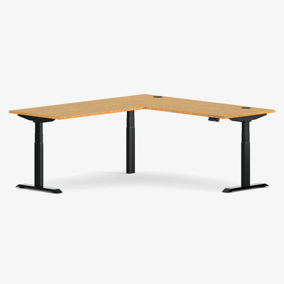 L-Shaped Aspire Solid Wood Standing Desk