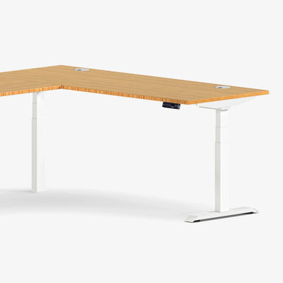 L-Shaped Aspire Solid Wood Standing Desk