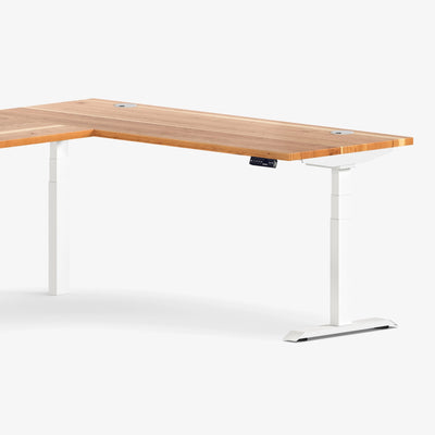 L-Shaped Aspire Solid Wood Standing Desk