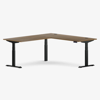 L-Shaped Aspire Wood Laminate Standing Desk