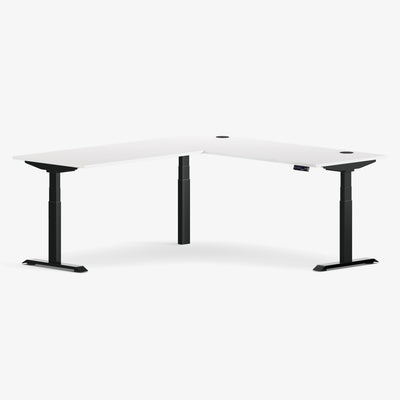 L-Shaped Aspire Wood Laminate Standing Desk