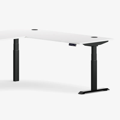 L-Shaped Aspire Wood Laminate Standing Desk