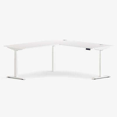 L-Shaped Aspire Wood Laminate Standing Desk