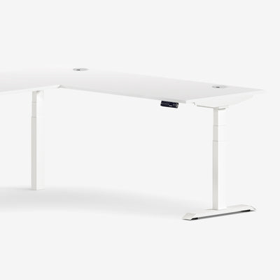 L-Shaped Aspire Wood Laminate Standing Desk