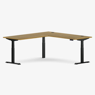 L-Shaped Aspire Wood Laminate Standing Desk