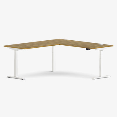 L-Shaped Aspire Wood Laminate Standing Desk