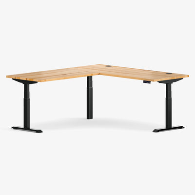 L-Shaped Aspire Solid Wood Standing Desk