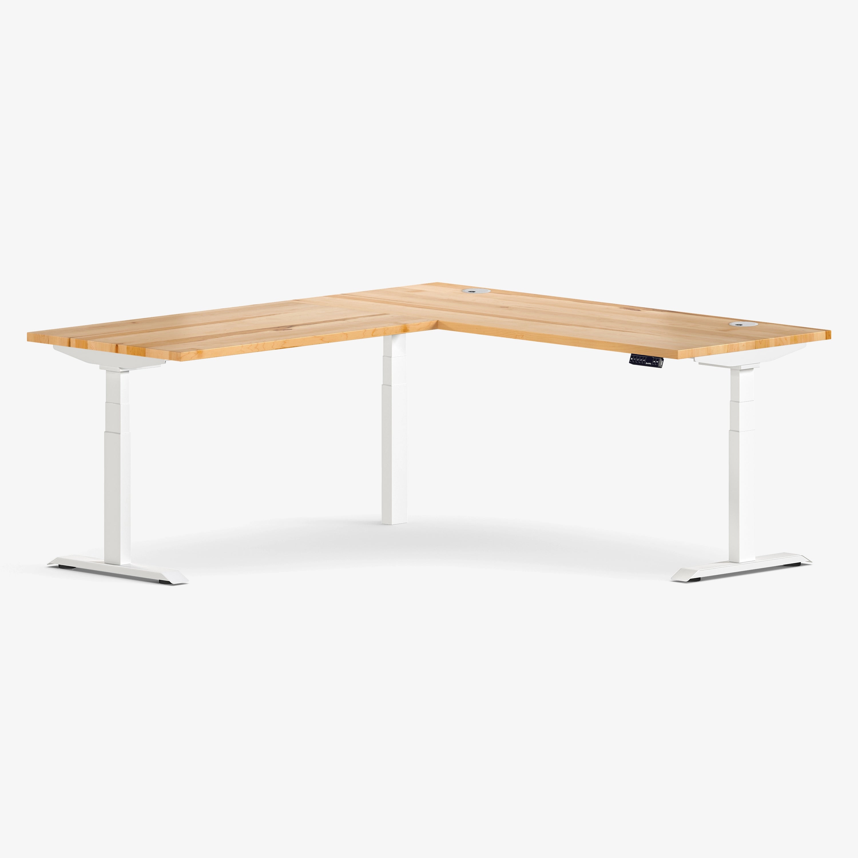 L-Shaped Aspire Solid Wood Standing Desk