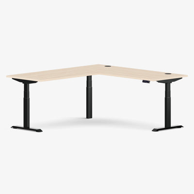 L-Shaped Aspire Wood Laminate Standing Desk