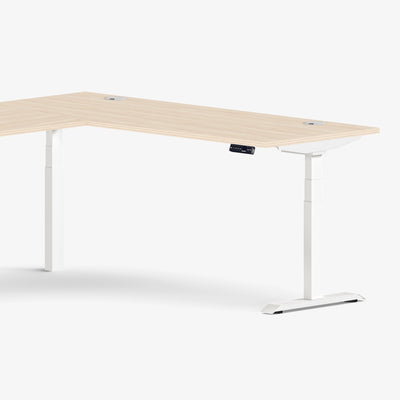 L-Shaped Aspire Wood Laminate Standing Desk