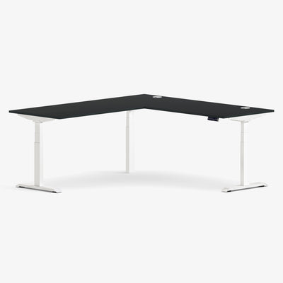 L-Shaped Aspire Wood Laminate Standing Desk