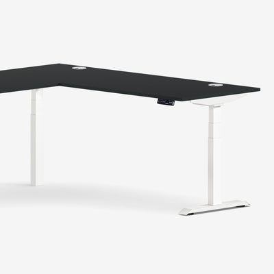 L-Shaped Aspire Wood Laminate Standing Desk