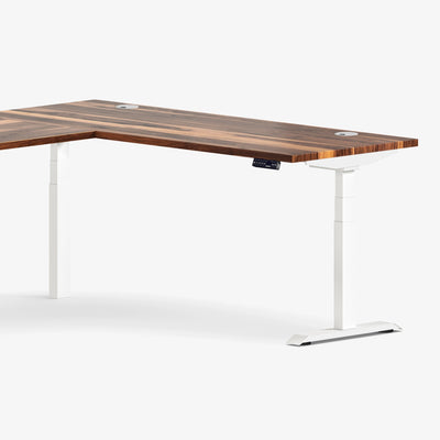 L-Shaped Aspire Solid Wood Standing Desk