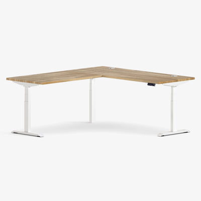 L-Shaped Aspire Solid Wood Standing Desk
