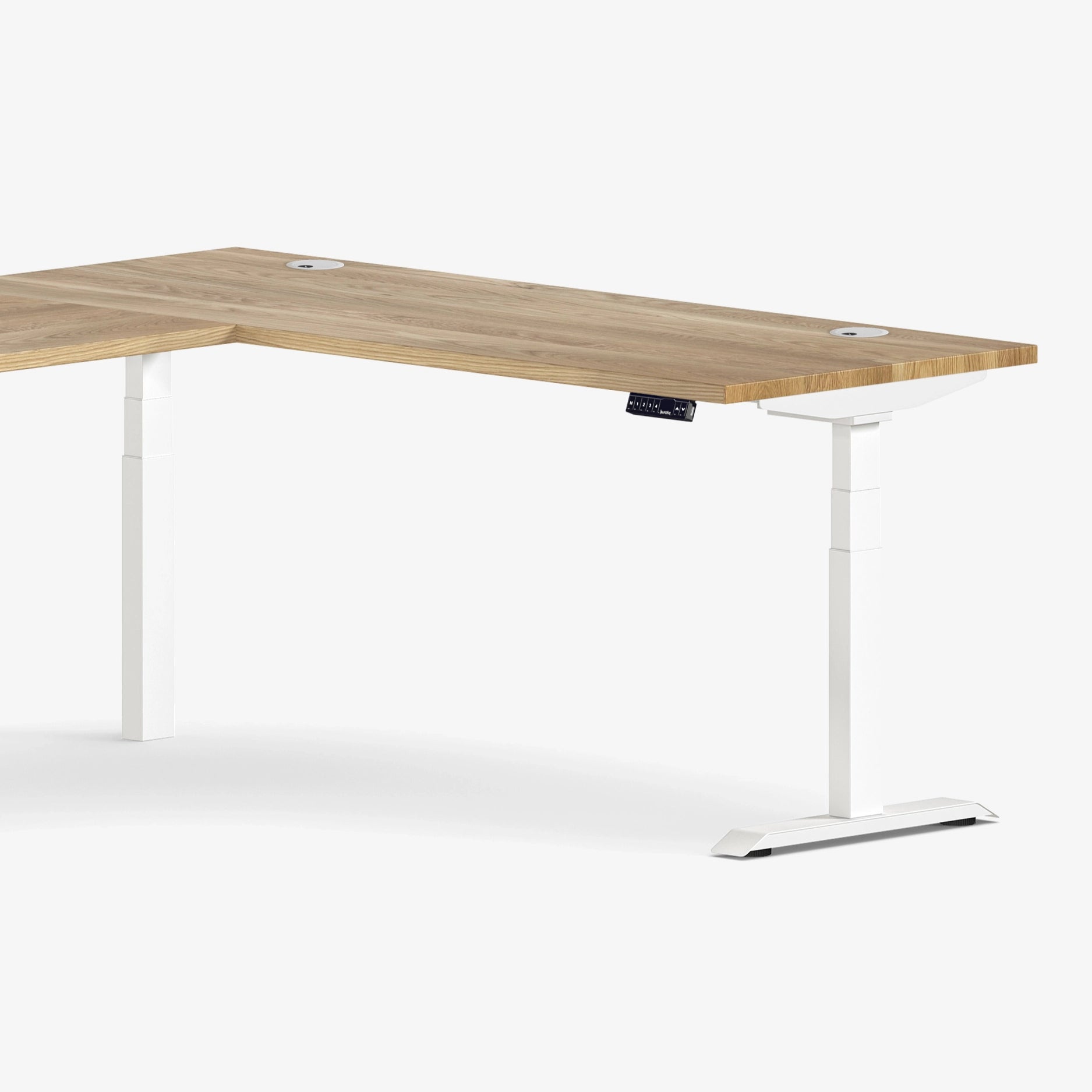 L-Shaped Aspire Solid Wood Standing Desk
