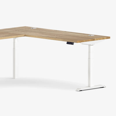 L-Shaped Aspire Solid Wood Standing Desk