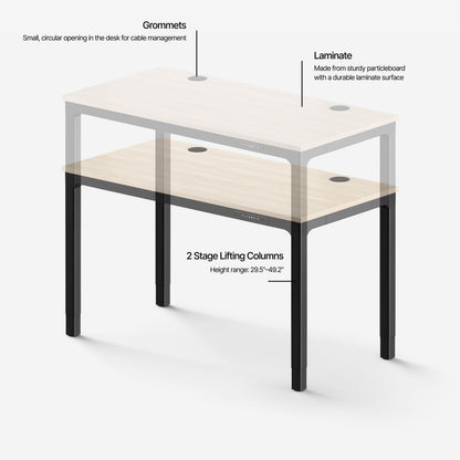 Bureau Ajustable Leva en Laminé