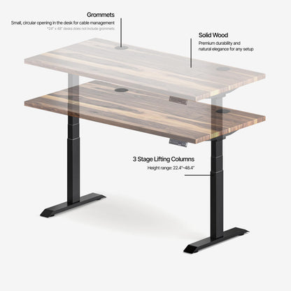 Aspire Standing Desk (Solid Walnut)