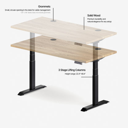 Aspire Standing Desk (Solid White Oak)