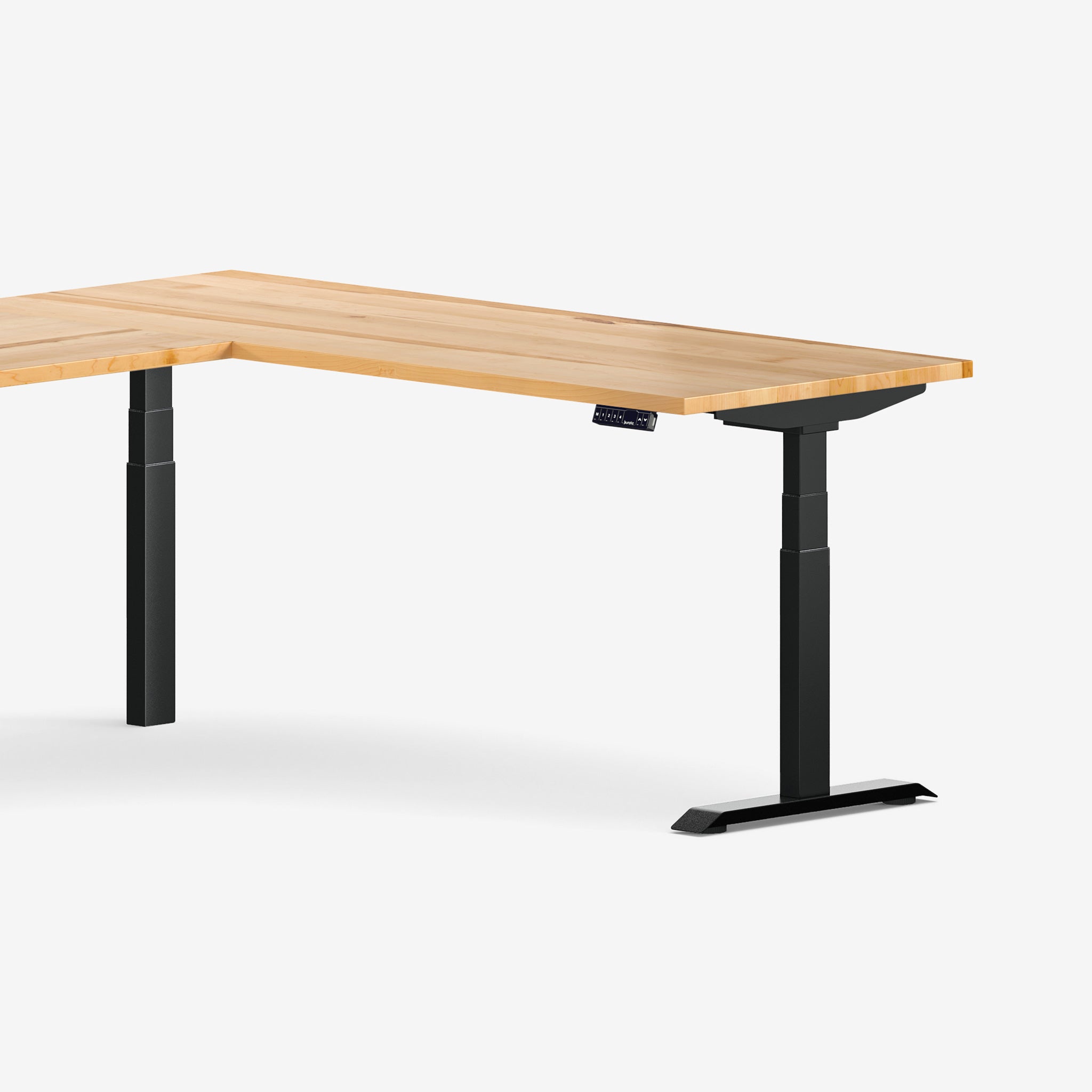 L-Shaped Aspire Solid Wood Standing Desk